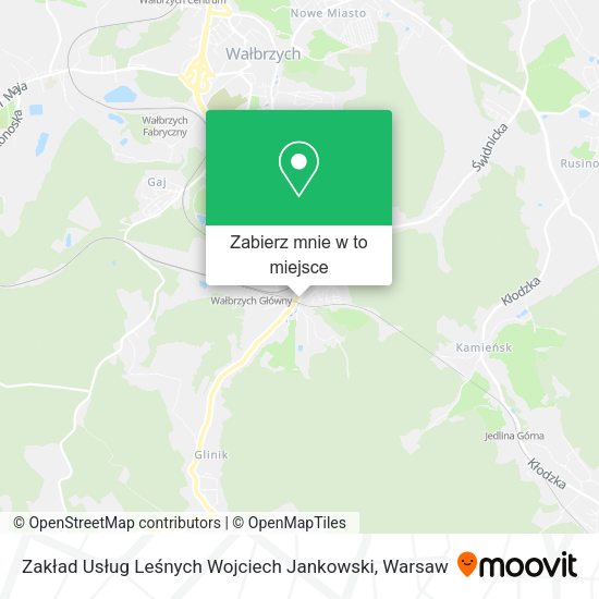 Mapa Zakład Usług Leśnych Wojciech Jankowski