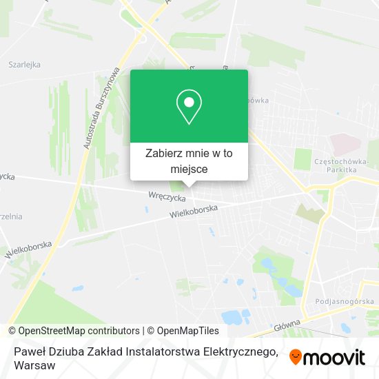 Mapa Paweł Dziuba Zakład Instalatorstwa Elektrycznego