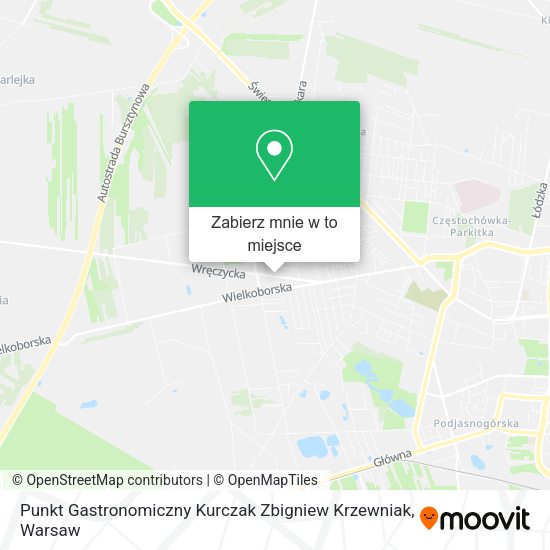 Mapa Punkt Gastronomiczny Kurczak Zbigniew Krzewniak