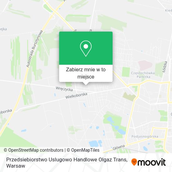 Mapa Przedsiebiorstwo Uslugowo Handlowe Olgaz Trans