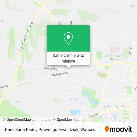 Mapa Kancelaria Radcy Prawnego Ewa Idziak