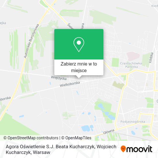 Mapa Agora Oświetlenie S.J. Beata Kucharczyk, Wojciech Kucharczyk