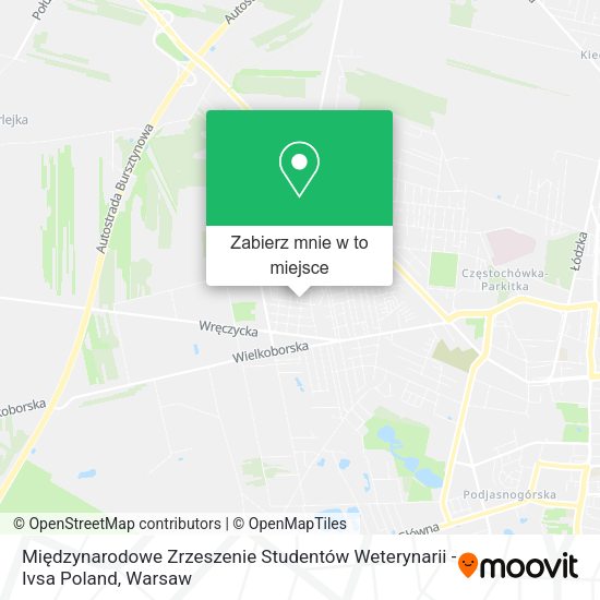 Mapa Międzynarodowe Zrzeszenie Studentów Weterynarii - Ivsa Poland