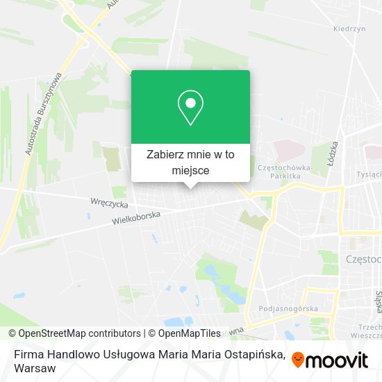 Mapa Firma Handlowo Usługowa Maria Maria Ostapińska