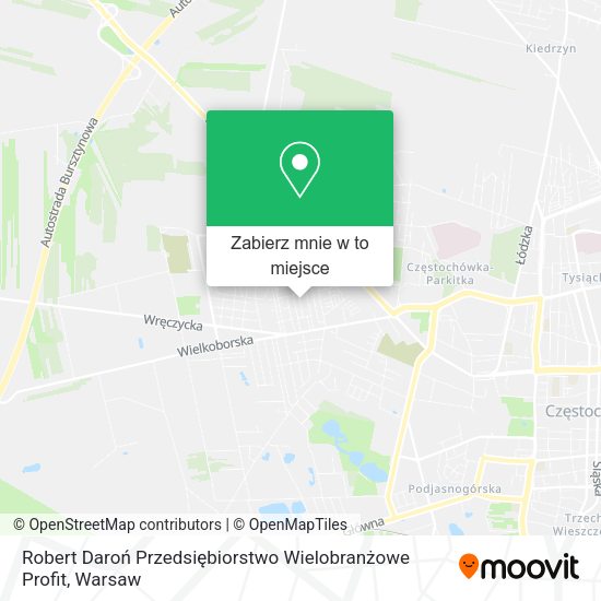 Mapa Robert Daroń Przedsiębiorstwo Wielobranżowe Profit