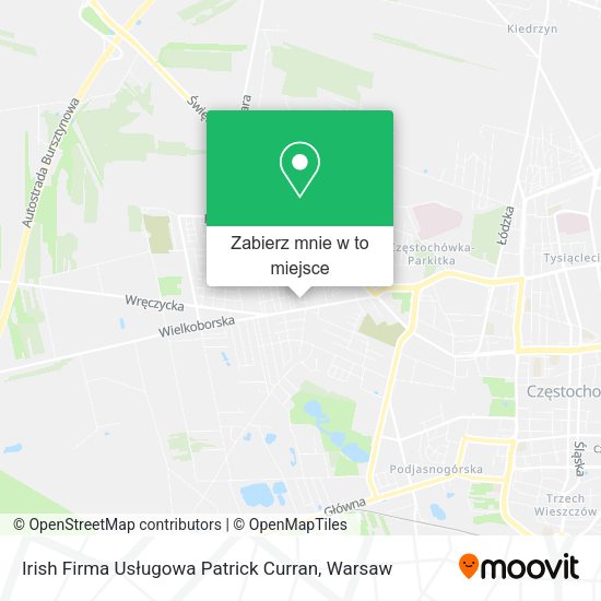 Mapa Irish Firma Usługowa Patrick Curran