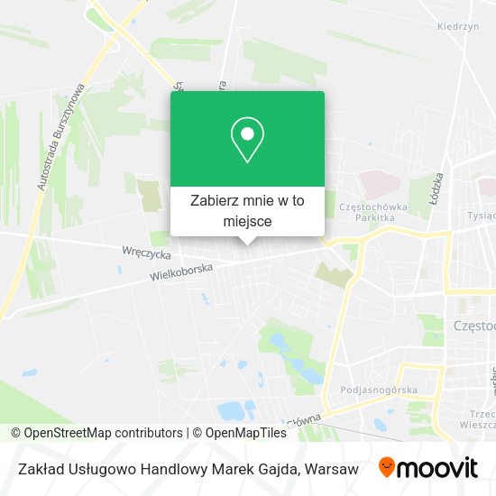 Mapa Zakład Usługowo Handlowy Marek Gajda