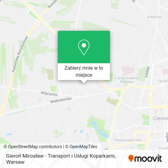 Mapa Gieroń Mirosław - Transport i Usługi Koparkami