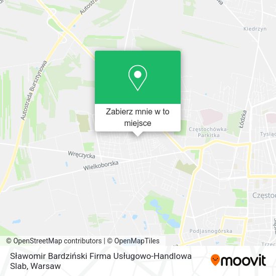 Mapa Sławomir Bardziński Firma Usługowo-Handlowa Slab