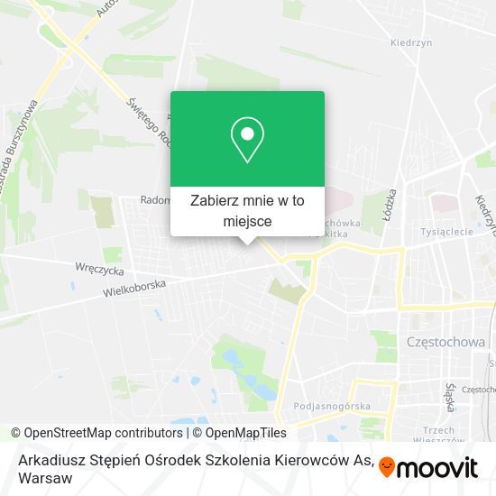 Mapa Arkadiusz Stępień Ośrodek Szkolenia Kierowców As