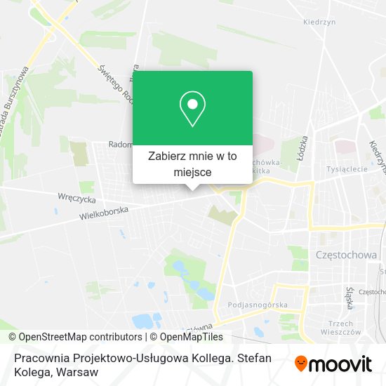 Mapa Pracownia Projektowo-Usługowa Kollega. Stefan Kolega