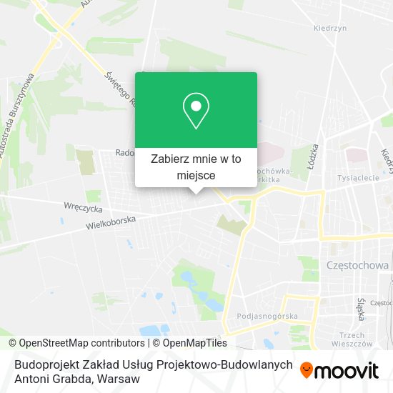 Mapa Budoprojekt Zakład Usług Projektowo-Budowlanych Antoni Grabda