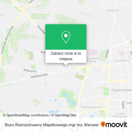 Mapa Biuro Rzeczoznawcy Majatkowego mgr Inz