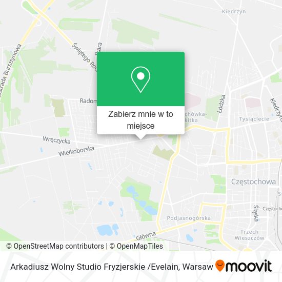 Mapa Arkadiusz Wolny Studio Fryzjerskie /Evelain