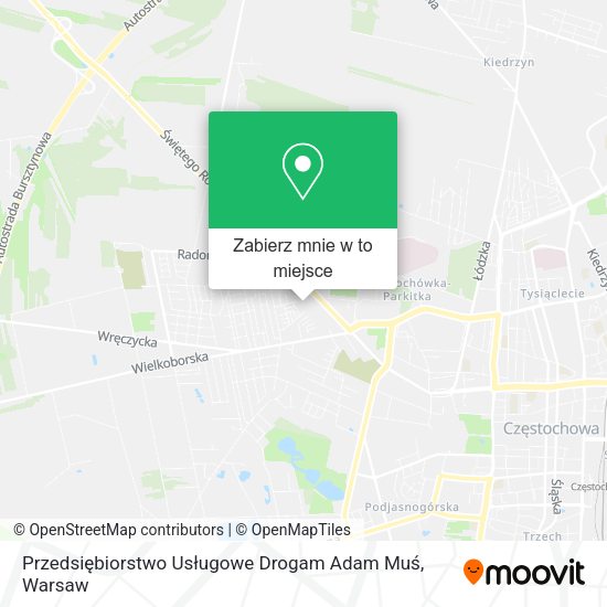 Mapa Przedsiębiorstwo Usługowe Drogam Adam Muś