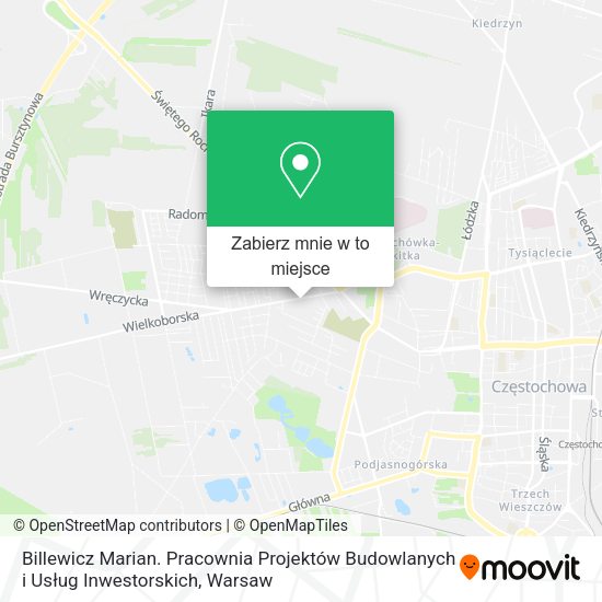 Mapa Billewicz Marian. Pracownia Projektów Budowlanych i Usług Inwestorskich