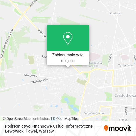 Mapa Pośrednictwo Finansowe Usługi Informatyczne Lewowicki Paweł