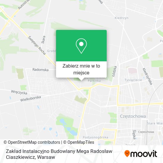 Mapa Zakład Instalacyjno Budowlany Mega Radosław Ciaszkiewicz