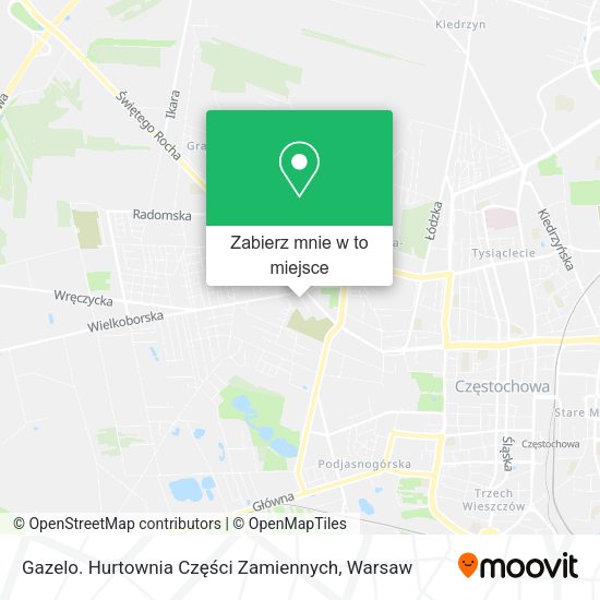 Mapa Gazelo. Hurtownia Części Zamiennych