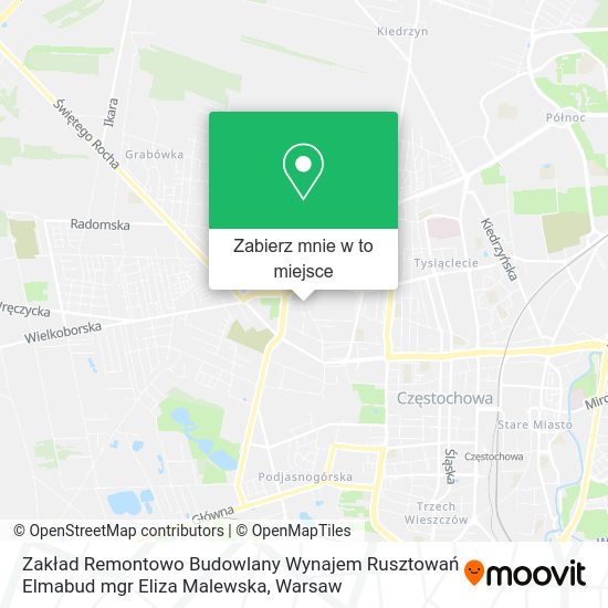 Mapa Zakład Remontowo Budowlany Wynajem Rusztowań Elmabud mgr Eliza Malewska