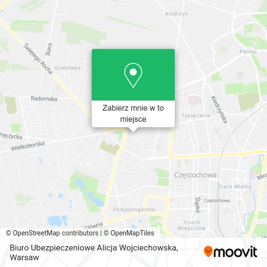 Mapa Biuro Ubezpieczeniowe Alicja Wojciechowska