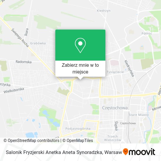 Mapa Salonik Fryzjerski Anetka Aneta Synoradzka