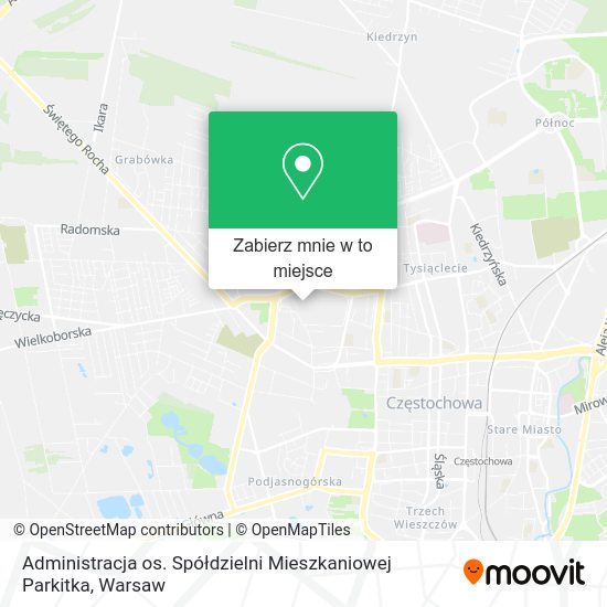 Mapa Administracja os. Spółdzielni Mieszkaniowej Parkitka