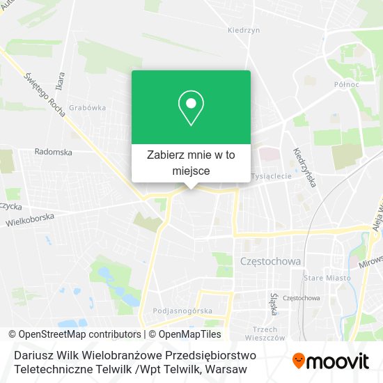 Mapa Dariusz Wilk Wielobranżowe Przedsiębiorstwo Teletechniczne Telwilk /Wpt Telwilk