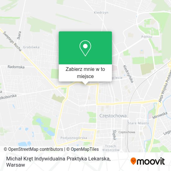 Mapa Michał Kręt Indywidualna Praktyka Lekarska