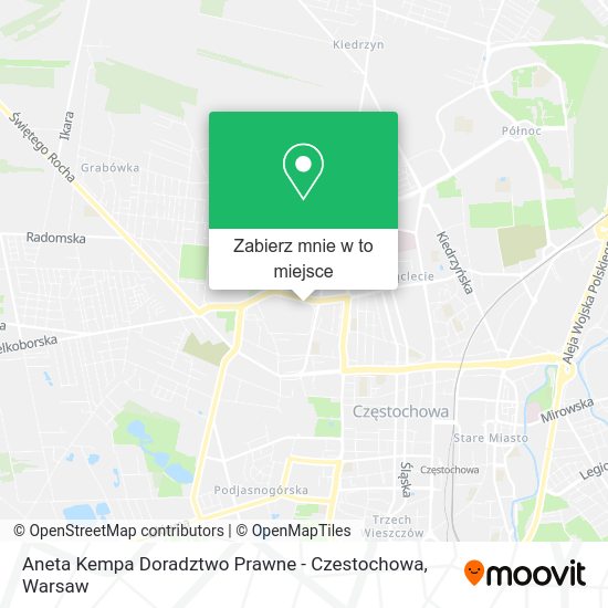 Mapa Aneta Kempa Doradztwo Prawne - Czestochowa