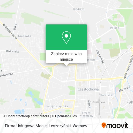 Mapa Firma Usługowa Maciej Leszczyński