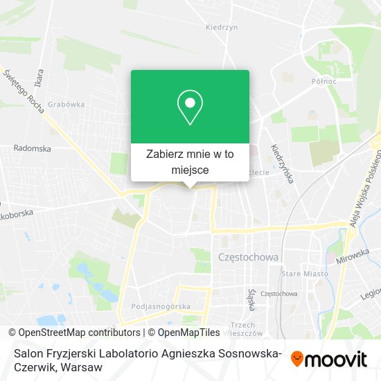 Mapa Salon Fryzjerski Labolatorio Agnieszka Sosnowska-Czerwik