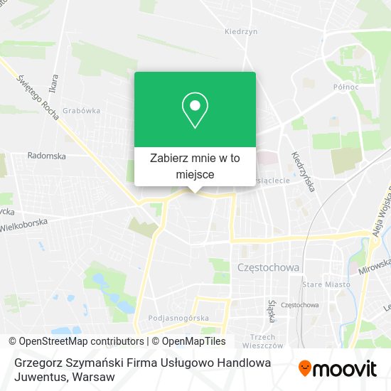 Mapa Grzegorz Szymański Firma Usługowo Handlowa Juwentus