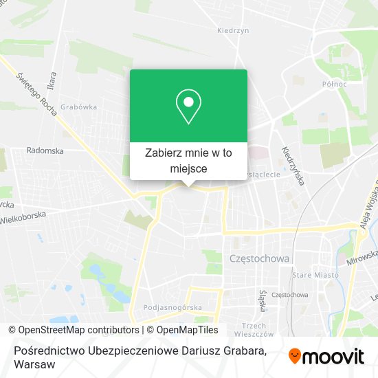 Mapa Pośrednictwo Ubezpieczeniowe Dariusz Grabara