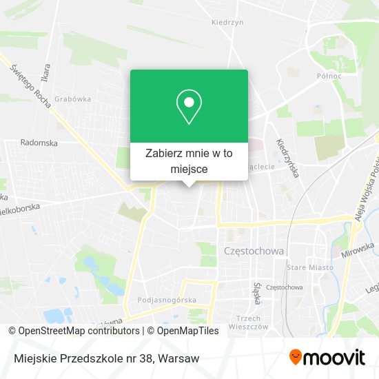 Mapa Miejskie Przedszkole nr 38