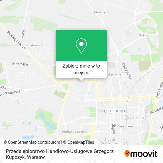 Mapa Przedsiębiorstwo Handlowo-Usługowe Grzegorz Kupczyk