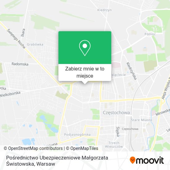 Mapa Pośrednictwo Ubezpieczeniowe Małgorzata Świstowska