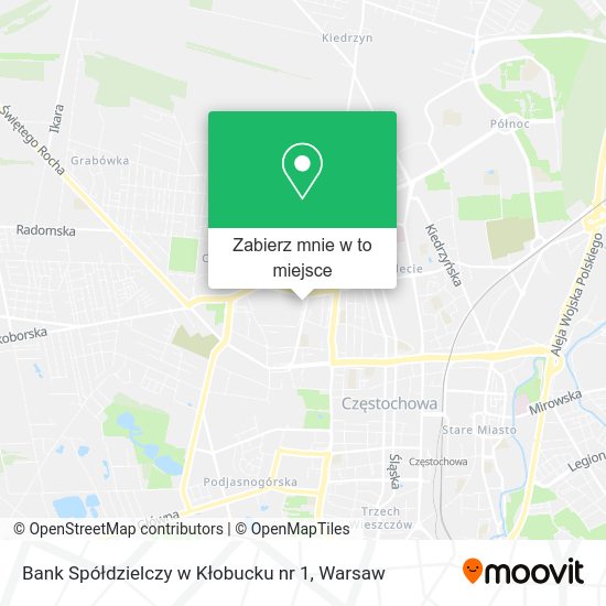 Mapa Bank Spółdzielczy w Kłobucku nr 1