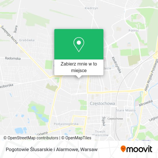 Mapa Pogotowie Ślusarskie i Alarmowe