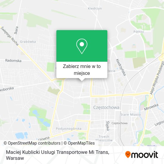 Mapa Maciej Kublicki Uslugi Transportowe Mi Trans