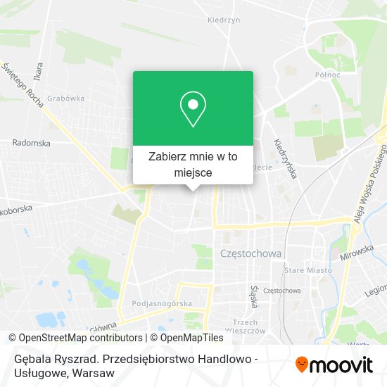 Mapa Gębala Ryszrad. Przedsiębiorstwo Handlowo - Usługowe