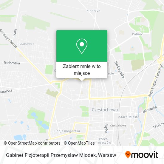 Mapa Gabinet Fizjoterapii Przemyslaw Miodek