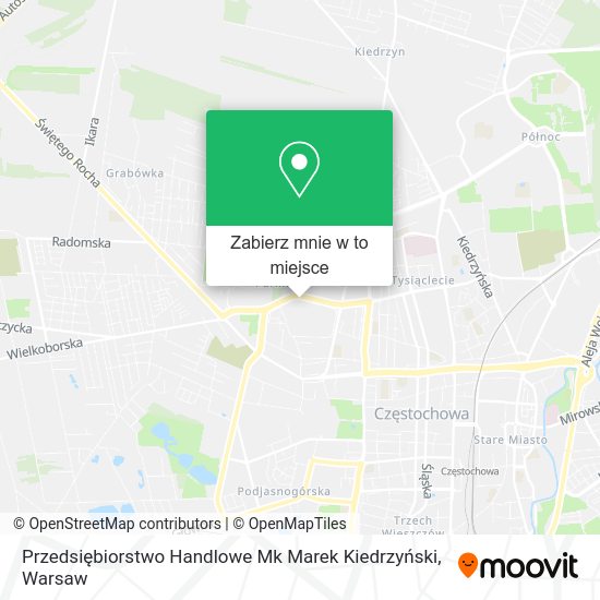 Mapa Przedsiębiorstwo Handlowe Mk Marek Kiedrzyński