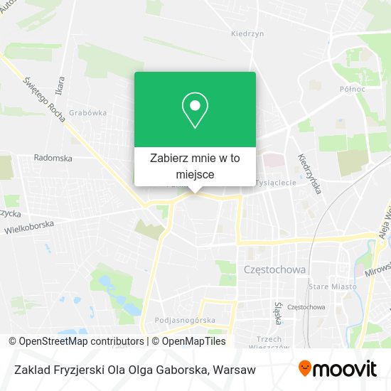 Mapa Zaklad Fryzjerski Ola Olga Gaborska