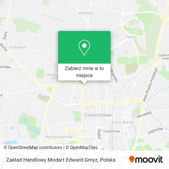 Mapa Zakład Handlowy Modart Edward Gmyz