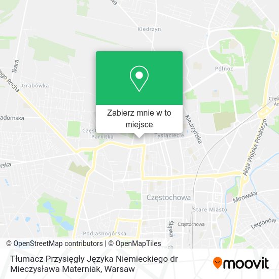 Mapa Tłumacz Przysięgły Języka Niemieckiego dr Mieczysława Materniak