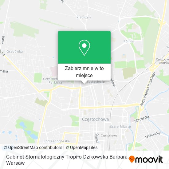 Mapa Gabinet Stomatologiczny Tropiło-Dzikowska Barbara