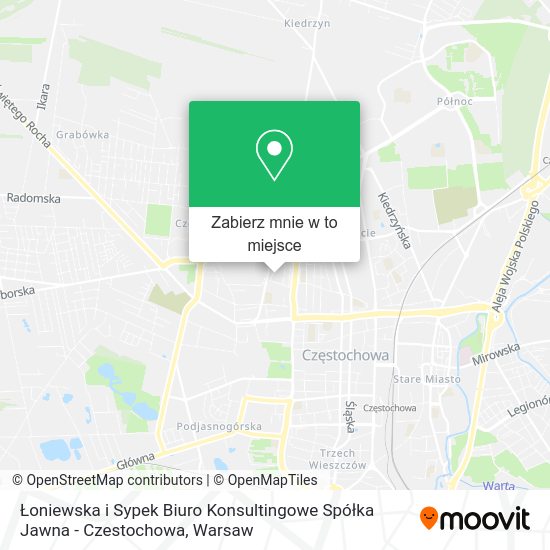 Mapa Łoniewska i Sypek Biuro Konsultingowe Spółka Jawna - Czestochowa