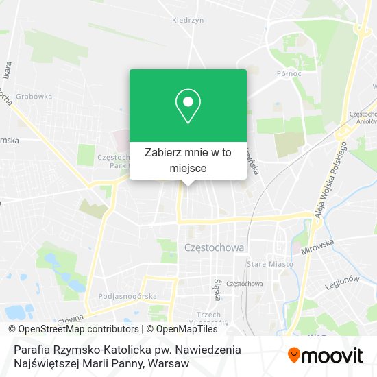 Mapa Parafia Rzymsko-Katolicka pw. Nawiedzenia Najświętszej Marii Panny