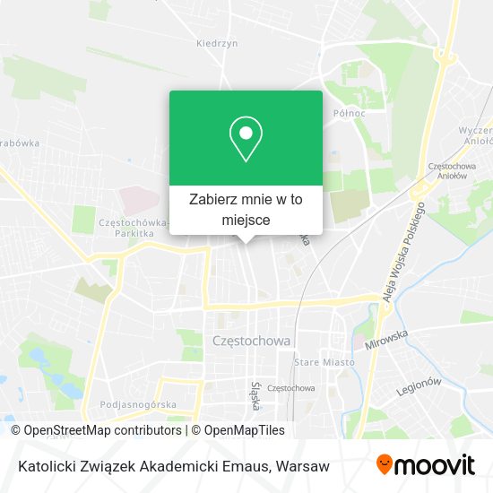 Mapa Katolicki Związek Akademicki Emaus